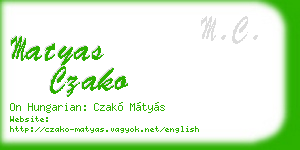matyas czako business card